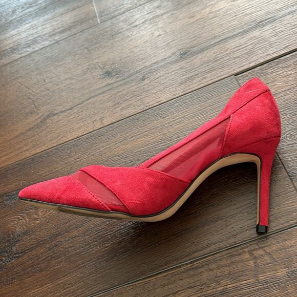 Nine West Evani NWOT Pointy Toe Faux Suede Heel Shoes with mesh detail. No Box - Picture 10 of 10